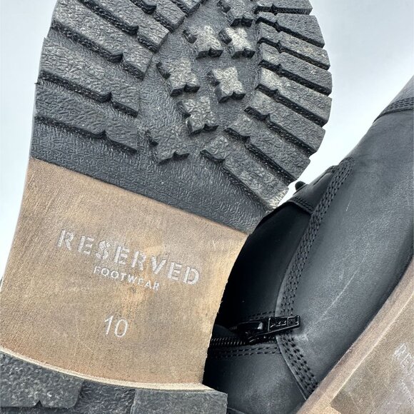 Reserved Black Leather Combat Boots Size 10 main image 6